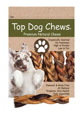 Braided Bully Sticks Dog Treats, 6-in, case of 5