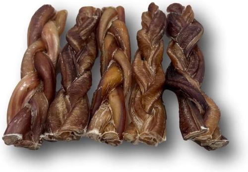 Braided Bully Sticks Dog Treats, 6-in, case of 5