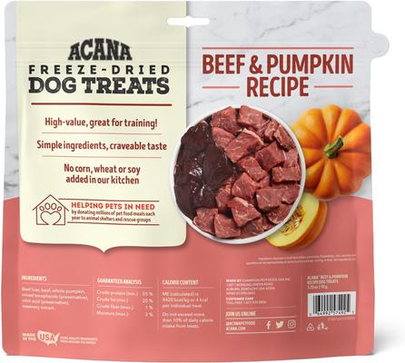 Bundle: ACANA Singles Duck & Pear Formula + Beef & Pumpkin Formula Freeze-Dried Dog Treats
