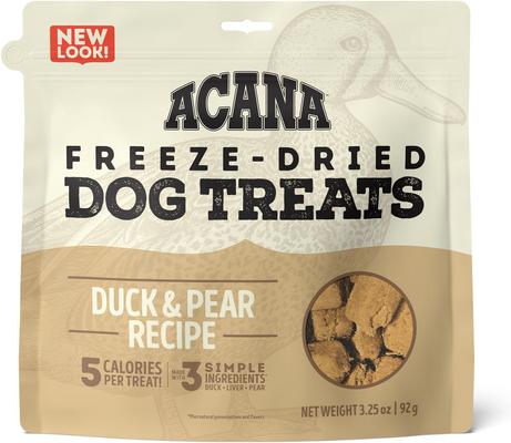Bundle: ACANA Singles Duck & Pear Formula + Beef & Pumpkin Formula Freeze-Dried Dog Treats