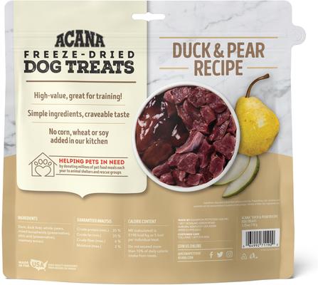 Bundle: ACANA Singles Duck & Pear Formula + Beef & Pumpkin Formula Freeze-Dried Dog Treats