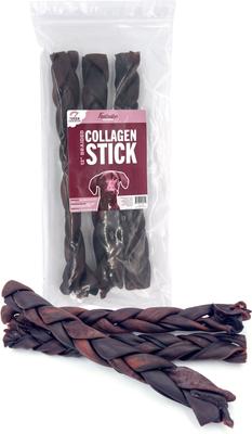 12-inch Braided Collagen Bully Stick Dog Chew, 3 count