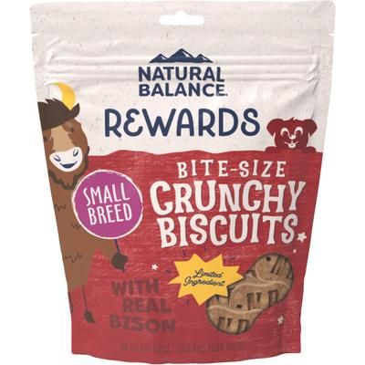 Rewards - Galletas crujientes para perros con sabor a bisonte de raza pequeña, bolsa de 8 oz, paquete de 2