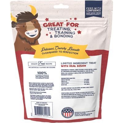Rewards - Galletas crujientes para perros con sabor a bisonte de raza pequeña, bolsa de 8 oz, paquete de 2