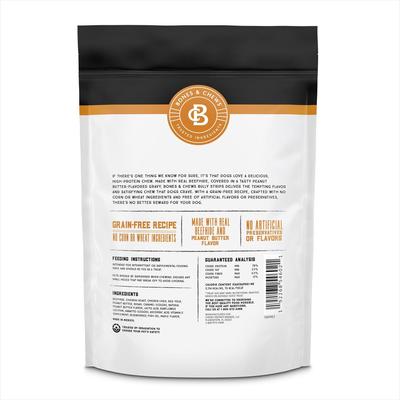 Bully Strips Peanut Butter Flavor Beef Dog Treats, 9-oz bag