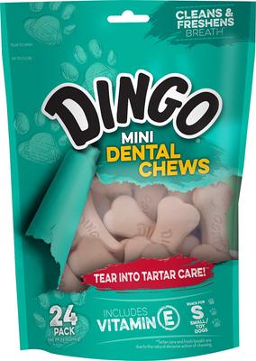 Mini Dental Chews Tartar Control Chicken Flavored Dog Treat, Small, 24 count