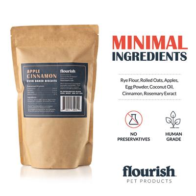 Galletas de manzana y canela para perros, bolsa de 7 oz