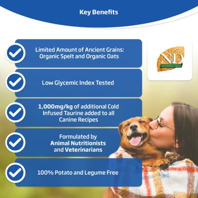 N&D Ancestral Grain Chicken & Pomegranate Recipe Senior Medium & Maxi Dry Dog Food, 26.5-lb bag