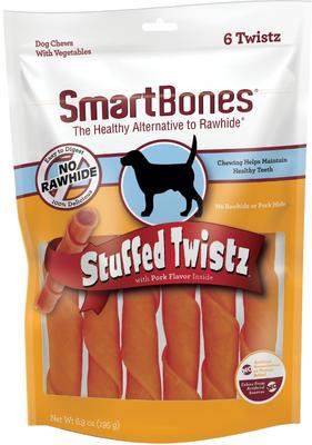 Stuffed Twistz Pork Flavor Dog Treats, 6 count