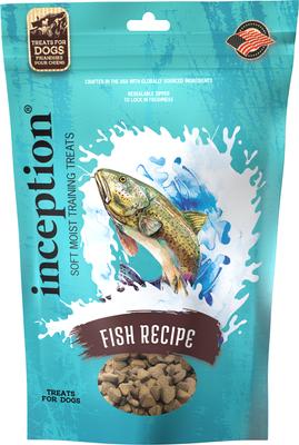 Paquete: Alimento seco Inception Fish Recipe (bolsa de 12 kg) + Golosinas suaves y masticables para perros (bolsa de 113 g)
