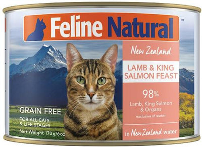 Lamb & King Salmon Feast Grain-Free Canned Cat Food, 6-oz, case of 12