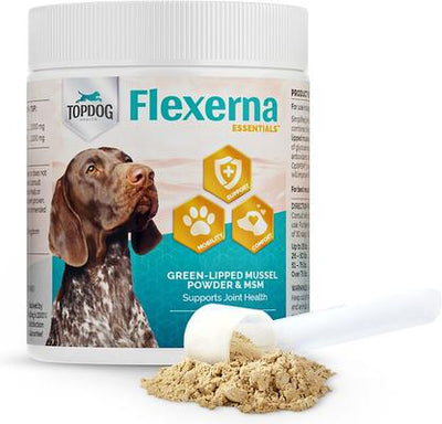 Flexerna Essentials - Suplemento en polvo para articulaciones de perros (frasco de 85 g)
