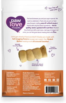 5-in Peanut Butter Beef Collagen Cheeks Dog Treat