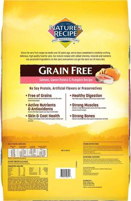 Bundle: Nature's Recipe Grain-Free Salmon, Sweet Potato & Pumpkin Recipe Dry Food + SmartBones SmartSticks Peanut Butter Chews Dog Treats