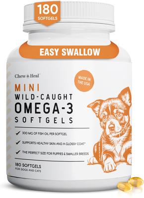 Mini Wild-Caught Omega-3 Softgels Skin & Coat Supplement for Puppies, 360 count