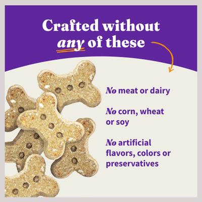 Plant Based Dog Treats with Oats & Blueberries Vegan Dog Treats, 8-oz bag