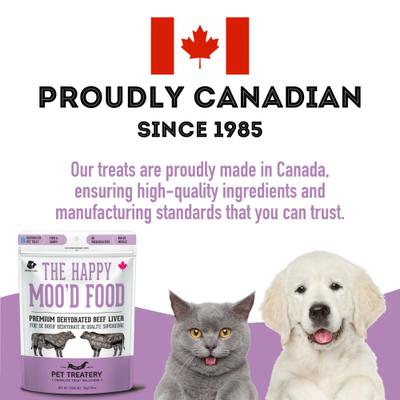 The Happy Moo'D Food Dehydrated Beef Liver Dog & Cat Treats, 3.17-oz bag