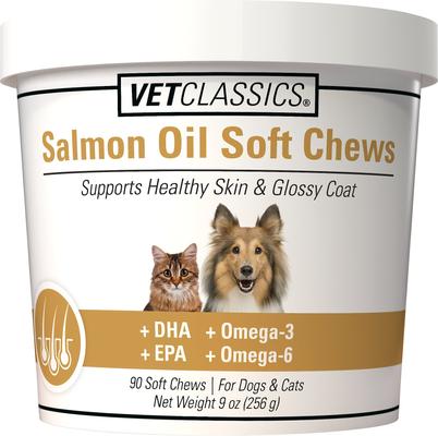 Salmon Oil Soft Chews Dog & Cat Supplement, 90 count