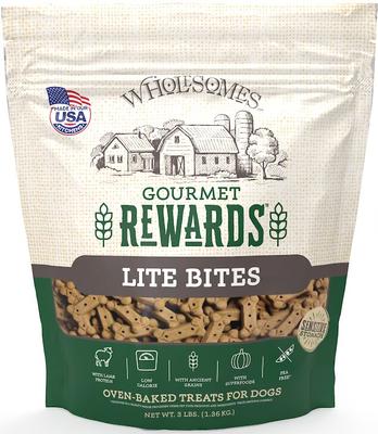 Rewards Lite Bites Biscuit Dog Treats, 3-lb bag