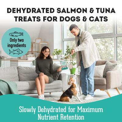 To Dive For! Dehydrated Salmon & Tuna Dog & Cat Treats, 3.17-oz bag