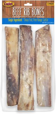 Gourmet Beef Rib Bones Beef Flavor Dog Bones, 3 count