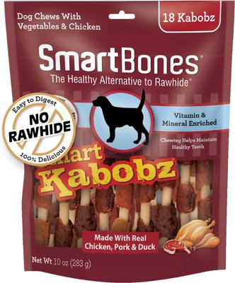 Smart Kabobz Dog Triple Meat Flavor Dog Treats, 18 count