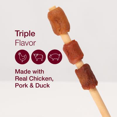 Smart Kabobz Dog Triple Meat Flavor Dog Treats, 18 count