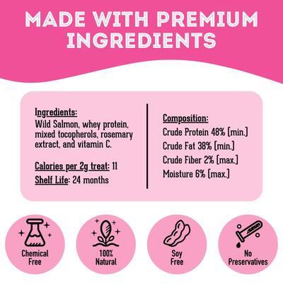 Let's Hook Up Freeze-Dried Salmon Dog & Cat Treats, 1.76--oz bag