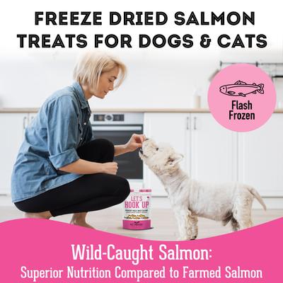 Let's Hook Up Freeze-Dried Salmon Dog & Cat Treats, 1.76--oz bag
