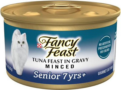 Tuna Feast in Gravy Minced Senior 7+ Canned Cat Food, 3-oz can, case of 24