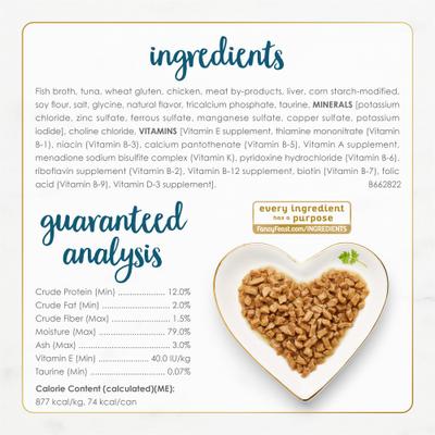 Tuna Feast in Gravy Minced Senior 7+ Canned Cat Food, 3-oz can, case of 24