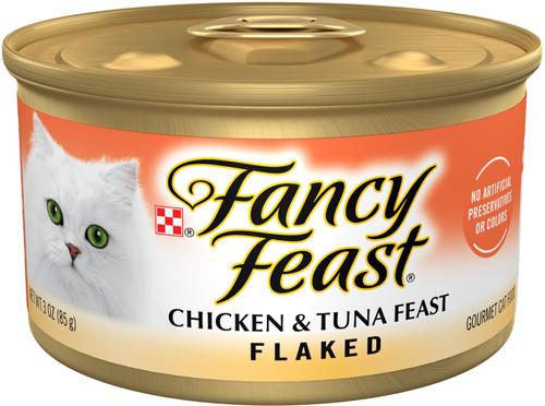 Flaked Fish & Shrimp Feast Canned Cat Food, 3-oz, case of 24