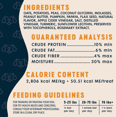 Happy Belly Soft Chew Benefit Bars Dog Treats, 16-oz bag