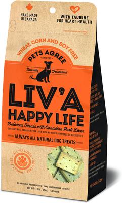 Liv’A Happy Life Pets Agree Grain-Free Liver Flavored Dog Treats, 16-oz bag
