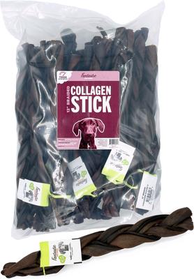 12-inch Braided Collagen Bully Stick Dog Chew, 3 count