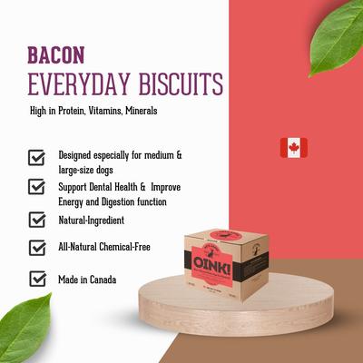 Oink! Pets Agree Bacon Flavored Dog Treats, 32-oz bag, Small