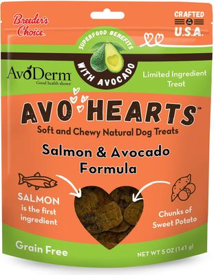 AvoHearts Salmon & Avocado Formula Dog Treats, 5-oz bag