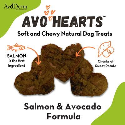 AvoHearts Salmon & Avocado Formula Dog Treats, 5-oz bag