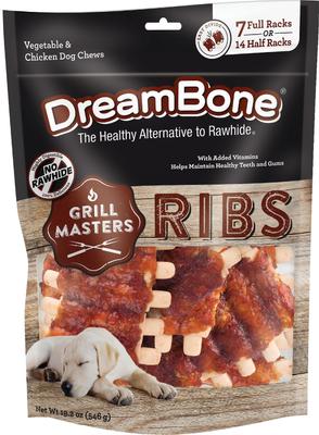 Grill Masters Ribs Chews Dog Treats, 7 Full Racks