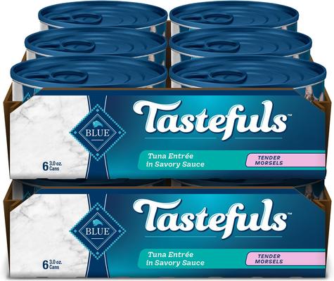Tastefuls Natural Tender Morsels Tuna Entree Wet Cat Food, 3-oz can, case of 12
