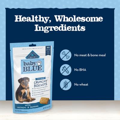 Baby Blue Oatmeal & Banana Puppy Treats, 8-oz bag