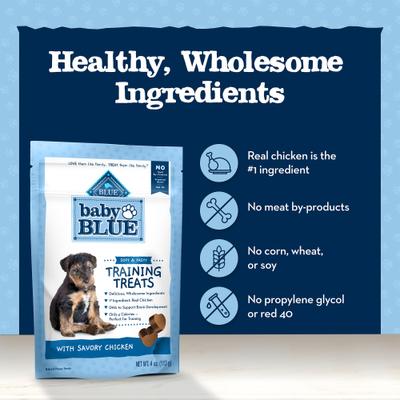 Baby BLUE Savory Chicken Puppy Training Soft Dog Treats, 4-oz bag