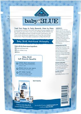 Baby Blue Soft Biscuits Natural Chicken & Carrots Puppy Treats, 8-oz bag