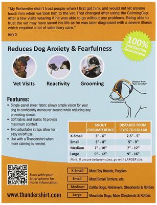 Calming Cap for Dogs, Small