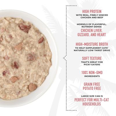 After Dark Pate+ Chicken & Beef Grain-Free Wet Cat Food, 5.5-oz can, case of 8