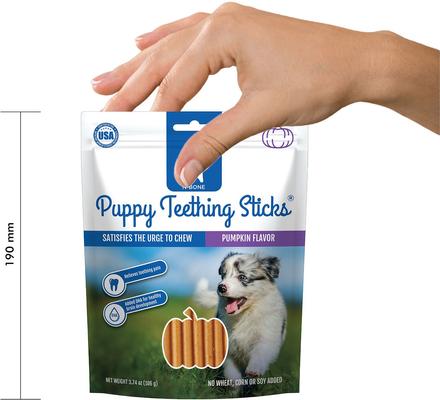 Bundle: N-Bone Puppy Teething Sticks Variety Pak Dental Dog Chew Treats, 60 count