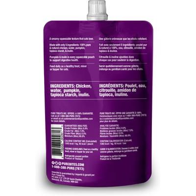 Plus Squeezables - Ingredientes para comida para gatos Gut & Digestion, pollo, tubo de 2.5 oz, paquete de 6