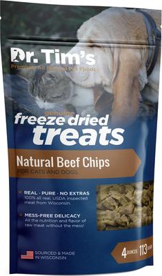 Natural Turkey Chips Genuine Freeze-Dried Dog & Cat Treats, 4-oz bag