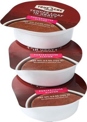 Porterhouse Flavor Tender Loaf in Gravy, Wet Dog Food, 3.5-oz cup, case of 12