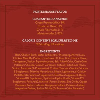 Porterhouse Flavor Tender Loaf in Gravy, Wet Dog Food, 3.5-oz cup, case of 12